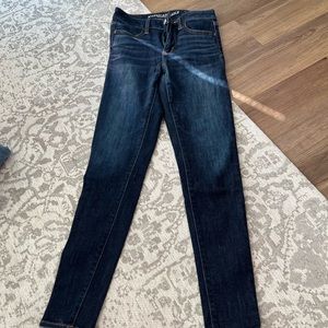 American eagle super stretch dark skinny jean